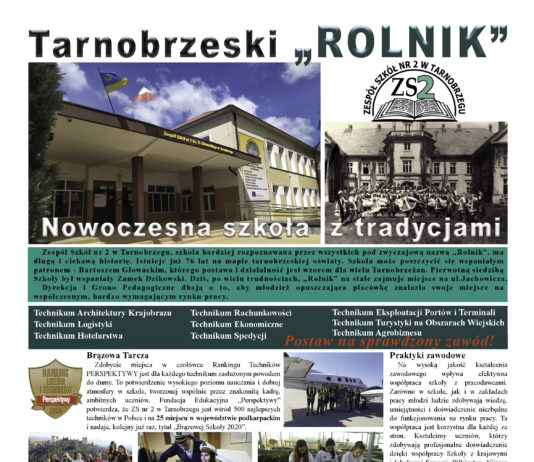TARNOBRZESKI „ROLNIK” – NOWOCZESNA SZKOŁA Z TRADYCJAMI