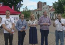 KONFEDERACJA W TARNOBRZEGU – ZACHĘCALI DO GŁOSOWANIA NA KRZYSZTOFA BOSAKA