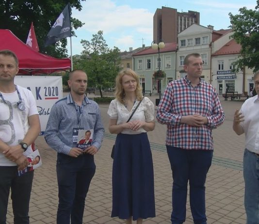 KONFEDERACJA W TARNOBRZEGU – ZACHĘCALI DO GŁOSOWANIA NA KRZYSZTOFA BOSAKA