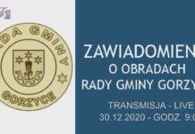 XXX SESJA RG GORZYCE – 30.12.2020 – GODZ. 9:00 – LIVE