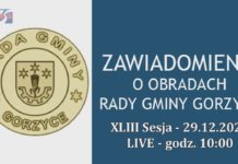 XLIII SESJA RG GORZYCE – LIVE – 29.12.2021 GODZ.10:00
