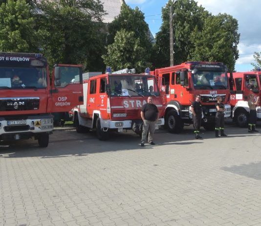 WIELKI SUKCES PIERWSZEGO ZLOTU – SAMOCHODY STRAŻACKIE OPANOWAŁY GRĘBÓW