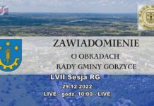 LVII Sesja Rady Gminy Gorzyce – LIVE 29.12.2022 – godz. 10:00