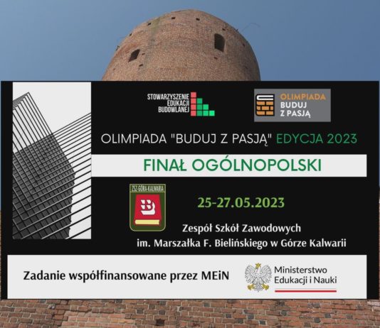 OLIMPIADA „BUDUJ Z PASJĄ” EDYCJA 2023 – FINAŁ OGÓLNOPOLSKI
