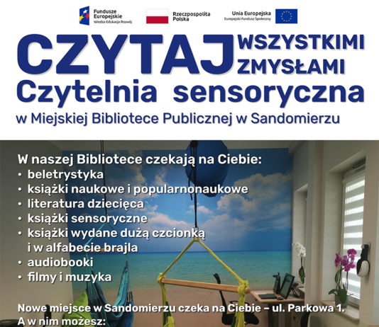 MBP W SANDOMIERZU ZAPRASZA – CZYTELNIA SENSORYCZNA oraz MULTIROOM