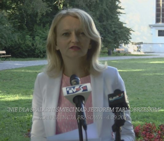 „NIE DLA SPALARNI ŚMIECI NAD JEZIOREM TARNOBRZESKIM” – KONFERENCJA PRASOWA MAŁGORZATY ZYCH