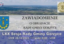 LIVE – LXX SESJA RADY GMINY GORZYCE – 28.12.2023 GODZ. 9:00 – LIVE
