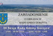 LIVE – III Sesja Rady Gminy Gorzyce IX kadencji – 28 czerwca 2024 godz. 12:00 – LIVE