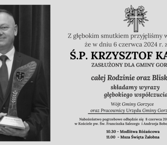 Z GŁĘBOKIM ŻALEM INFORMUJEMY – ZMARŁ ŚP. KRZYSZTOF KAPAŁA