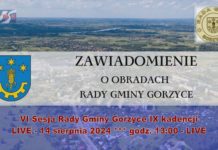 LIVE – VI SESJA RADY GMINY GORZYCE – 14.08.2024 godz. 13:00 – LIVE