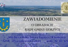 LIVE – VIII Sesja Rady Gminy Gorzyce – 25.10.2024 godz. 12:30 – LIVE