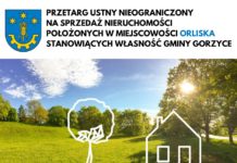 GORZYCE – PRZETARG USTNY NIEOGRANICZONY NA SPRZEDAŻ NIERUCHOMOŚCI W MIEJSCOWOŚCI ORLISKA