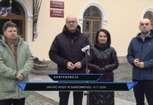 KONFERENCJA PRASOWA BURMISTRZA – JAKOŚĆ WODY W SANDOMIERZU