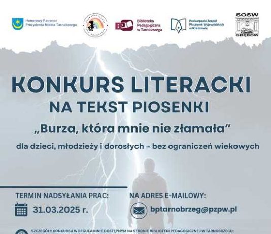 „Burza, które mnie nie złamała” – konkurs literacki na tekst piosenki