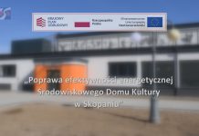Poprawa efektywności energetycznej Środowiskowego Domu Kultury w Skopaniu.