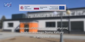 Poprawa efektywności energetycznej Środowiskowego Domu Kultury w Skopaniu.