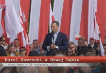 KAROL NAWROCKI W NOWEJ DĘBIE – SPOTKANIE Z KANDYDATEM NA PREZYDENTA RP 29.04.2025 Karol Nawrocki w Nowej Dębie