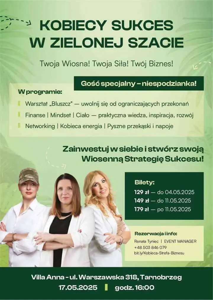 SPOTKANIE BIZNESOWE - KOBIECY SUKCES W ZIELONEJ SZACIE 10 12