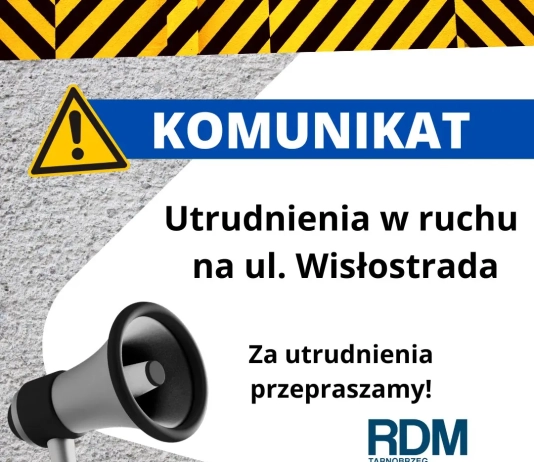 KOMUNIKAT RDM TARNOBRZEG – UTRUDNIENIA W RUCHU OD 7 MAJA 2025 KOMUNIKAT RDM TARNOBRZEG - UTRUDNIENIA W RUCHU OD 7 MAJA 2025