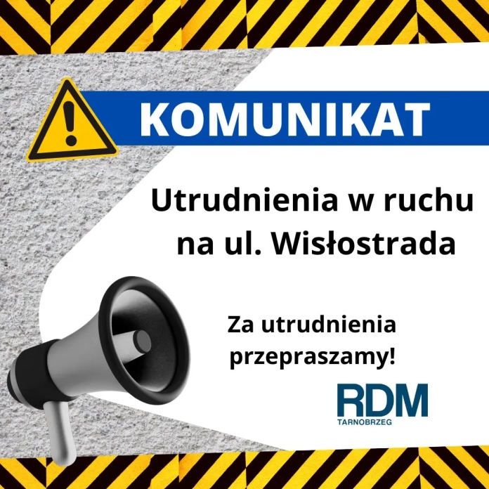 KOMUNIKAT RDM TARNOBRZEG - UTRUDNIENIA W RUCHU OD 7 MAJA 2025