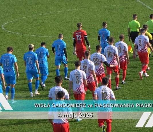WISŁA SANDOMIERZ PRZEGRAŁA Z LIDEREM – PEWNE ZWYCIĘSTWO PIASKOWIANKI PIASKI 1:3 (1:3)