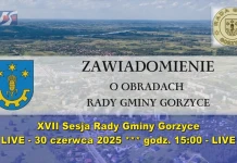 XVII Sesja Rady Gminy Gorzyce – 30 czerwca 2025 r. o godz. 15.00 – LIVE XVII SESJA RG GORZYCE