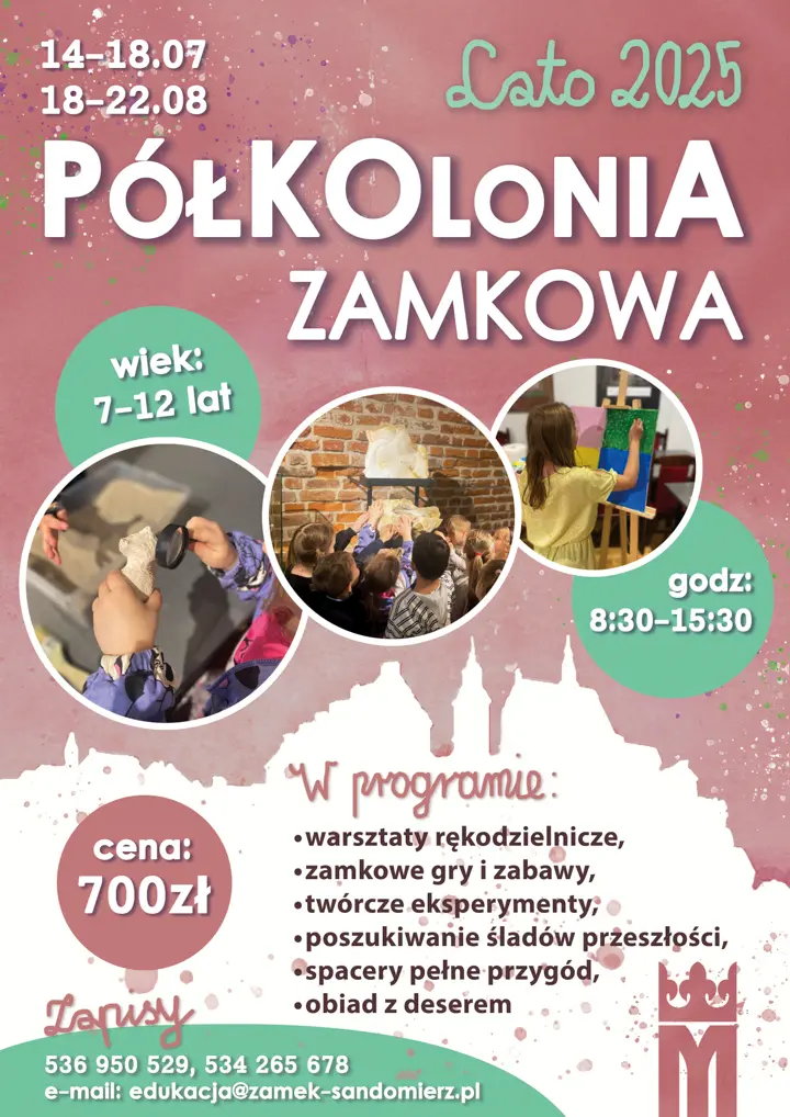 Półkolonie 2025 w Muzeum Zamkowym w Sandomierzu