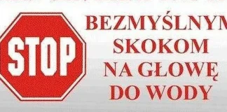 STOP BEZMYŚLNYM SKOKOM NA GŁOWĘ DO WODY – AKCJA 2025 STOP BEZMYŚLNYM SKOKOM NA GŁÓWKĘ DO WODY