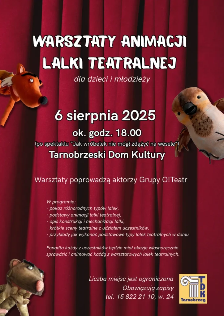 WARSZTATY ANIMACJI LALKI TEATRALNEJ