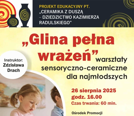 Warsztaty sensoryczno-ceramiczne pt. „Glina pełna wrażeń” – 26 sierpnia 2025 Glina pełna wrażeń