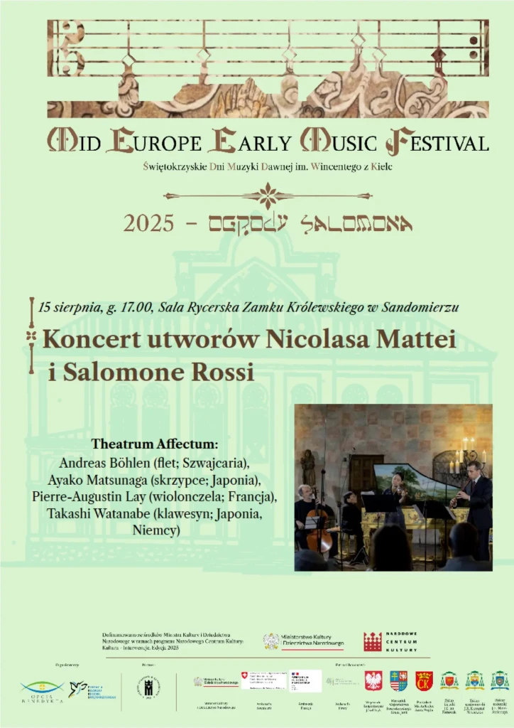 KONCERT UTWORÓW NICOLASA MATTEI I SALOMONE ROSSI - ZAMEK KRÓLEWSKI W SANDOMIERZU