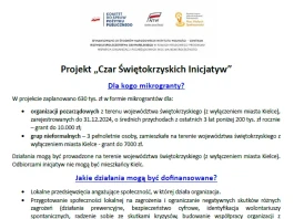 PROJEKT CZAR ŚWIĘTOKRZYSKICH INICJATYW - SPOTKANIE INFORMACYJNE 13.08.2025