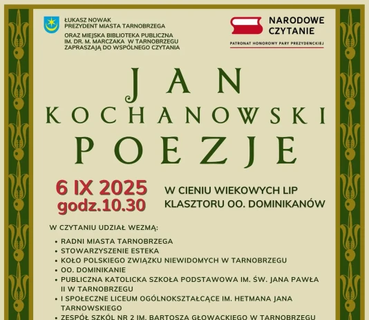 W CIENIU WIEKOWYCH LIP KLASZTORU OO. DOMINIKANÓW – NARODOWE CZYTANIE 6.09.2025 W CIENIU WIEKOWYCH LIP KLASZTORU OO. DOMINIKANÓW - NARODOWE CZYTANIE 6.09.2025