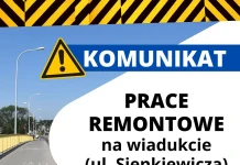 KOMUNIKAT RDM – 30 września – prace remontowe na wiadukcie – na ulicy Sienkiewicza KOMUNIKAT - PRACE REMONTOWE NA WIADUKCIE