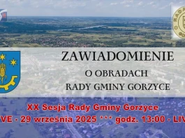 XX Sesja Rady Gminy Gorzyce - 29 września 2025