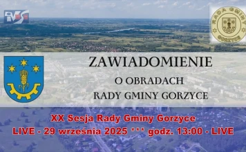 XX Sesja Rady Gminy Gorzyce - 29 września 2025