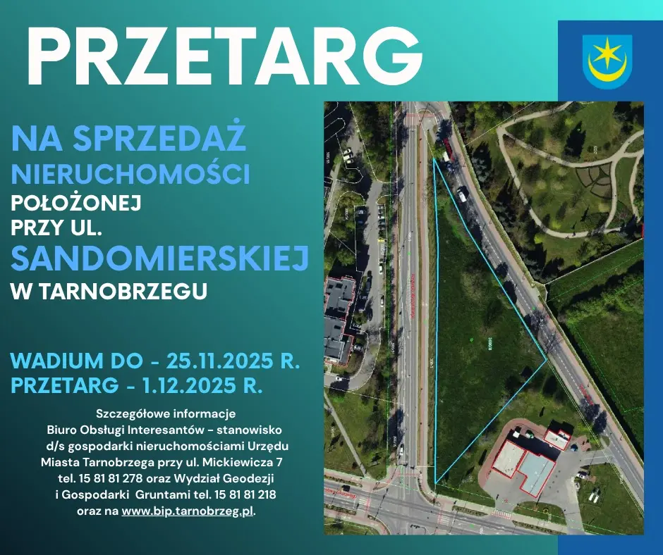 PRZETARG NA SPRZEDAŻ DZIAŁEK_ULICA SANDOMIERSKA