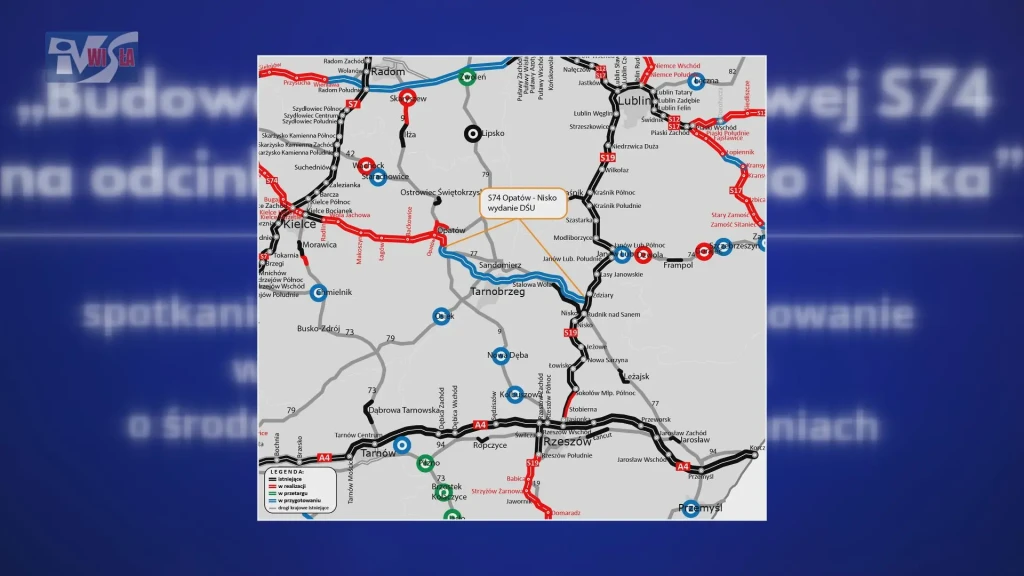 S74 OPATÓW-NISKO - MAPA