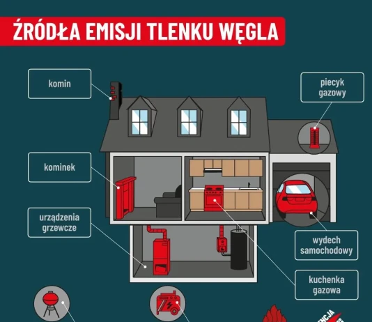 KOMUNIKAT KM PSP W TARNOBRZEGU – 2025-26 CZAD 1 - ŹRÓDŁA EMISJI TLENKU WĘGLA