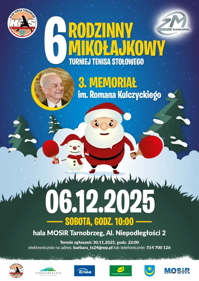 MIKOŁAJKOWY TURNIEJ TENISA STOŁOWEGO 2025