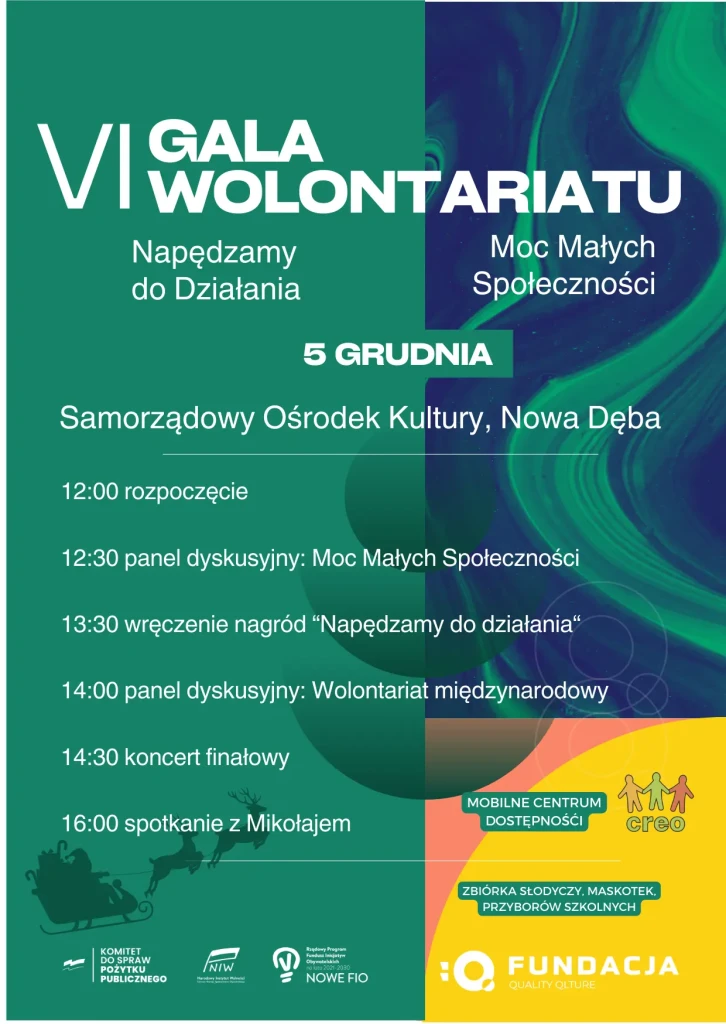 VI Gala Wolontariatu – Napędzamy do działania już 5 grudnia 1 6Gala_wolonatriatuZaproszenie_OK