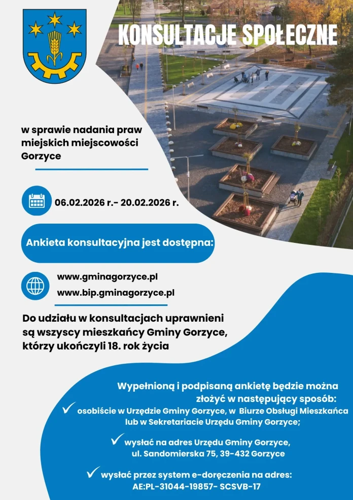 GORZYCE - KONSULTACJE SPOŁECZNE