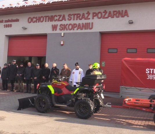 WIĘKSZE MOŻLIWOŚCI STRAŻAKÓW ZE SKOPANIA – JEDNOSTKA OTRZYMAŁA NOWOCZESNY SPRZĘT
