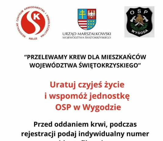 Przelewamy krew dla mieszkańców Województwa Świętokrzyskiego na lata 2026–2027 PRZELEWAMY KREW DLA MIESZKAŃCÓW