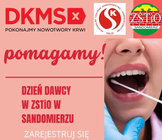 Dzień Dawcy DKMS w ZSTiO w Sandomierzu POKONAJMY NOWOTWORY KRWI