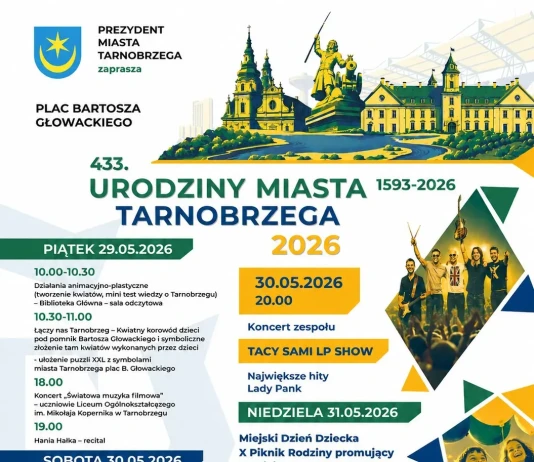 Urodziny Miasta Tarnobrzega 29-30-31 Maja 2026 433. URODZINY MIASTA