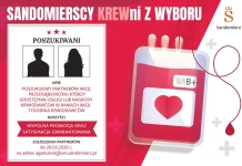Sandomierscy KREWwni z Wyboru poszukują Partnerów Akcji! SANDOMIERSCY KREWni Z WYBORU