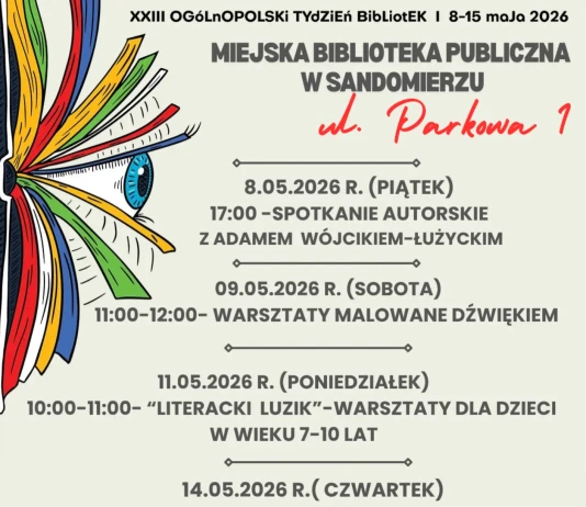 XXIII Ogólnopolski Tydzień Bibliotek w Miejskiej Bibliotece Publicznej w Sandomierzu Tydzień Bibliotek 2026