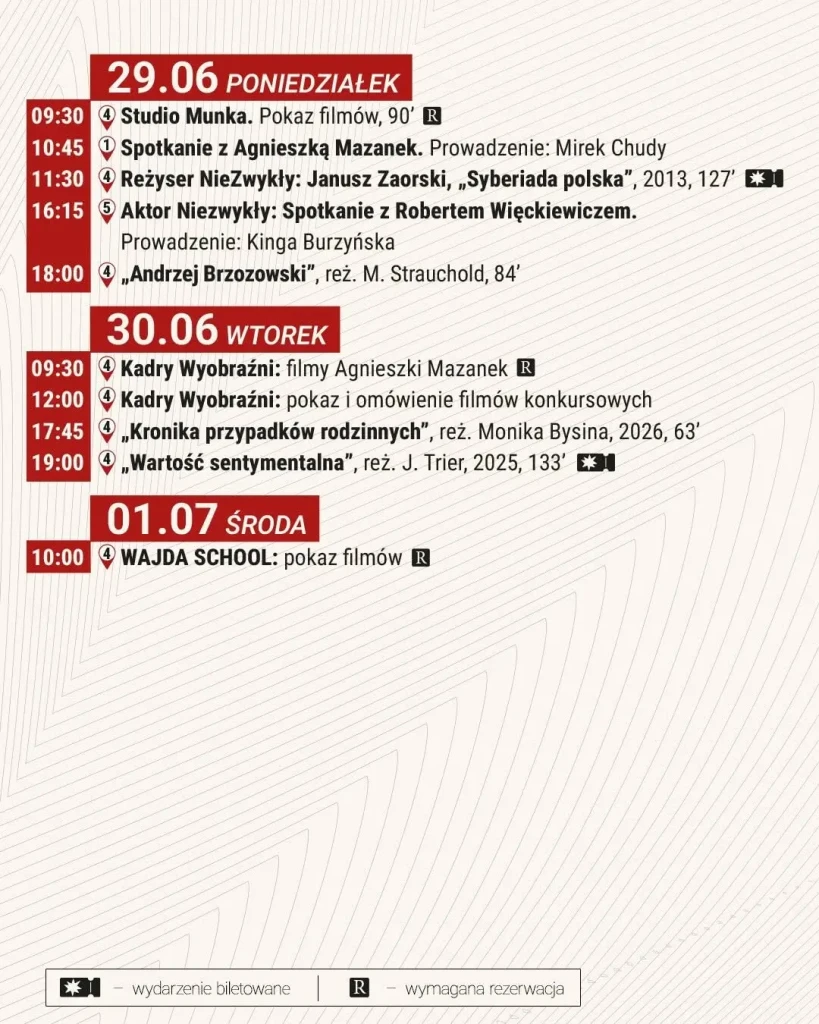 23. Festiwal Filmów-Spotkań NieZwykłych w Sandomierzu 2 23. Festiwal Filmów-Spotkań NieZwykłych - program 2