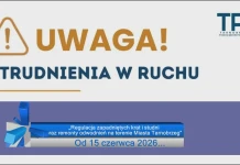 Tarnobrzeg – utrudnienia w ruchu drogowym od 15 czerwca 2026 UWAGA - UTRUDNIENIA W RUCHU